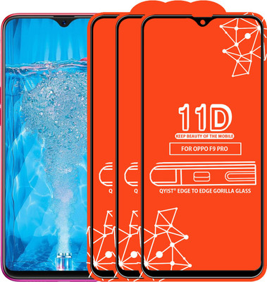 Qyist Edge To Edge Tempered Glass for OPPO F9 Pro(Pack of 3)