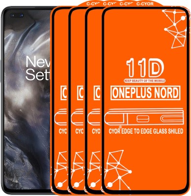 CYOR Edge To Edge Tempered Glass for ONEPLUS NORD(Pack of 4)