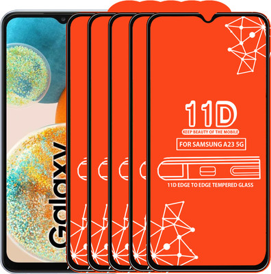 Qyist Edge To Edge Tempered Glass for Samsung Galaxy A23 5G(Pack of 5)