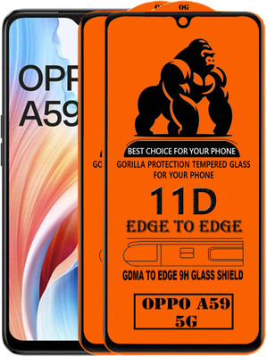 GDMA Edge To Edge Tempered Glass for OPPO A59 5G(Pack of 2)