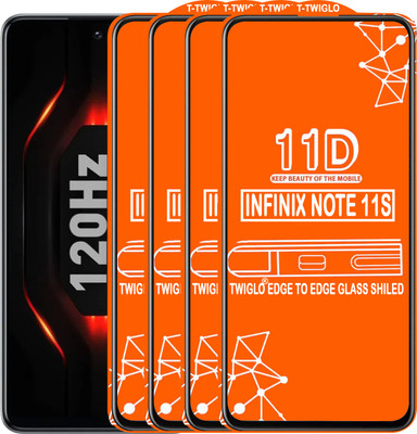 TWIGLO Edge To Edge Tempered Glass for INFINIX NOTE 11S(Pack of 4)