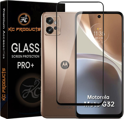 KC PRODUCTS Edge To Edge Tempered Glass for MOTO G32 / Motorola G32, 5g with Easy Self Installation Kit(Pack of 1)