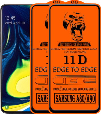 TWIGLO Edge To Edge Tempered Glass for SAMSUNG A90 4G(Pack of 3)