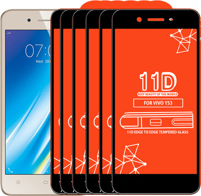 Qyist Edge To Edge Tempered Glass for VIVO Y53(Pack of 6)