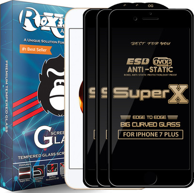 Roxel Edge To Edge Tempered Glass for Apple iPhone 7 Plus(Pack of 3)