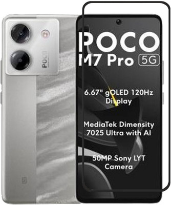 BRENZZ Edge To Edge Tempered Glass for POCO M7 Pro, POCO M7 Pro 5G(Pack of 1)
