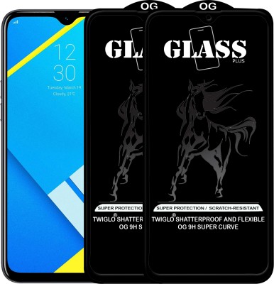 TWIGLO Edge To Edge Tempered Glass for REALME C2(Pack of 2)