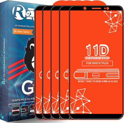 Roxel Edge To Edge Tempered Glass for VIVO V7(Pack of 5)