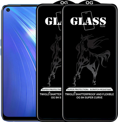 TWIGLO Edge To Edge Tempered Glass for REALME 6(Pack of 2)