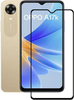 NKCASE Edge To Edge Tempered Glass for oppo A17k(Pack of 1)
