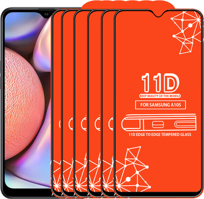 Qyist Edge To Edge Tempered Glass for Samsung Galaxy A10S(Pack of 6)