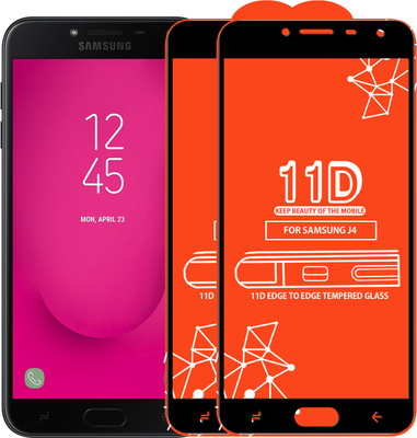 Roxel Edge To Edge Tempered Glass for Samsung Galaxy J4(Pack of 2)