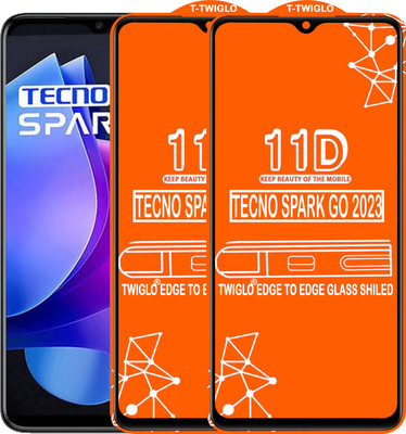 TWIGLO Edge To Edge Tempered Glass for TECNO SPARK GO 2023(Pack of 2)