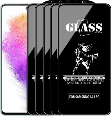 Qyist Edge To Edge Tempered Glass for SAMSUNG GALAXY A73 5G(Pack of 5)