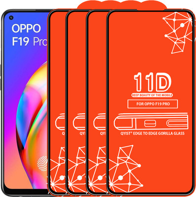 Qyist Edge To Edge Tempered Glass for Oppo F19 Pro(Pack of 4)