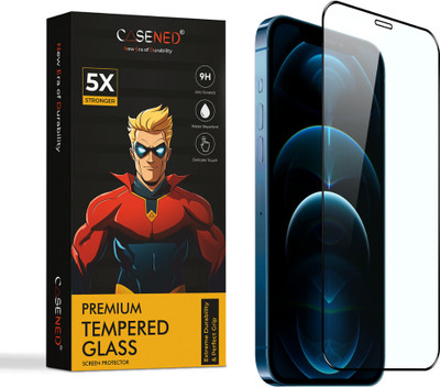 CASENED Edge To Edge Tempered Glass for iPhone 12, iPhone 12 Pro(Pack of 1)