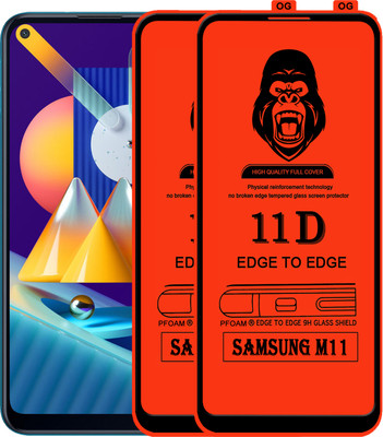 Rofix star Edge To Edge Tempered Glass for SAMSUNG galaxy M11(Pack of 2)