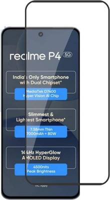BRENZZ Edge To Edge Tempered Glass for REALME P4 5G(Pack of 1)