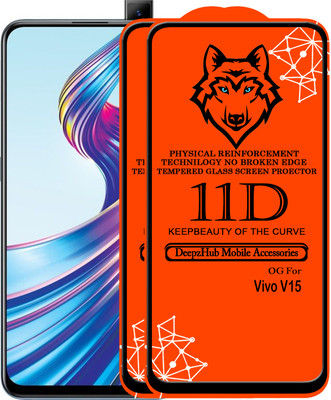 CRodible Edge To Edge Tempered Glass for Vivo V15(Pack of 2)