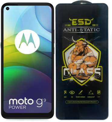 Obstinate Edge To Edge Tempered Glass for Motorola Moto G9 Power, BLATE ESD, Bull King ESD, Edge to Edge, Anti Static, Dustproof(Pack of 1)