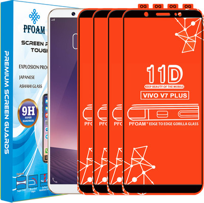 PFOAM Edge To Edge Tempered Glass for VIVO V7 Plus(Pack of 4)