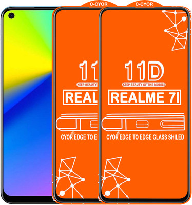 CYOR Edge To Edge Tempered Glass for REALME 7I(Pack of 2)