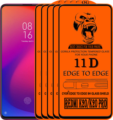 CYOR Edge To Edge Tempered Glass for Mi K20(Pack of 5)