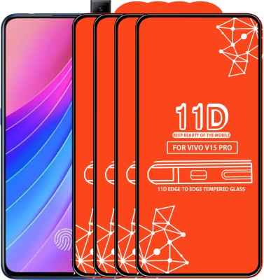 Qyist Edge To Edge Tempered Glass for Vivo V15 Pro(Pack of 4)