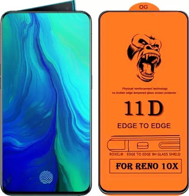 9H Edge To Edge Tempered Glass for Oppo Reno 10x Zoom --Ultimate Protection Kit Edge to Edge Screen Protector 9H Hardness Ultra HD Anti-Scratch-11D)(Pack of 1)
