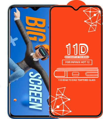 Qyist Edge To Edge Tempered Glass for Infinix Hot 12(Pack of 1)