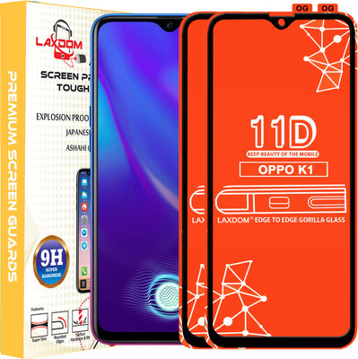 Laxdom Edge To Edge Tempered Glass for OPPO K1(Pack of 2)