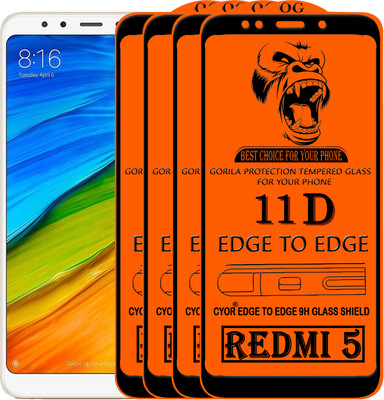 CYOR Edge To Edge Tempered Glass for Mi Redmi 5(Pack of 4)