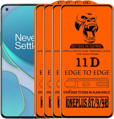 CYOR Edge To Edge Tempered Glass for ONEPLUS 9R(Pack of 4)