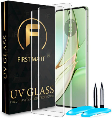 FIRST MART Edge To Edge Tempered Glass for Motorola Edge 40, Moto Edge 40, Edge 40, UV Curved Screen Protector with Easy Installation Kit(Pack of 2)