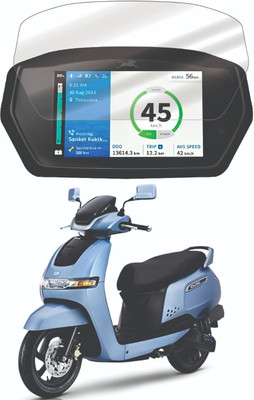 KACA Front and Back Tempered Glass for Speedometer of TVS iQube St-1 (Company Fitted Ultra Clear Screen Guard Glass Compatible with Bike/Scooty)[2](Pack of 2)