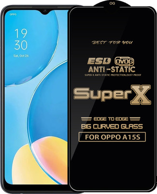 Qyist Edge To Edge Tempered Glass for OPPO A15S(Pack of 1)