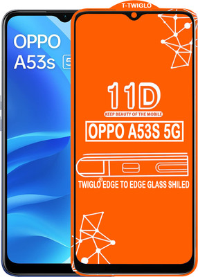 TWIGLO Edge To Edge Tempered Glass for OPPO A53S 5G(Pack of 1)