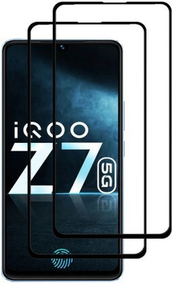 GadgetM Edge To Edge Tempered Glass for iQoo Z7 5G-(Pack of 2)