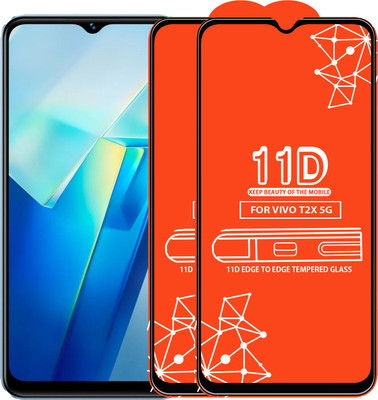 Roxel Edge To Edge Tempered Glass for Vivo T2X 5G(Pack of 2)