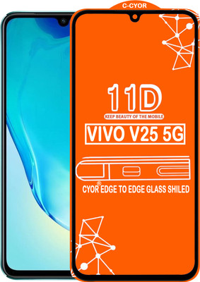 CYOR Edge To Edge Tempered Glass for VIVO V25 5G(Pack of 1)