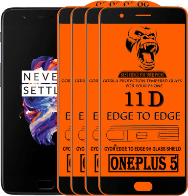 CYOR Edge To Edge Tempered Glass for OnePlus 5(Pack of 4)