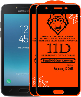 DeepzHub Edge To Edge Tempered Glass for Samsung Galaxy J2 2018(Pack of 2)