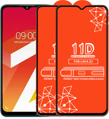 PikTrue Edge To Edge Tempered Glass for LAVA Z2(Pack of 2)