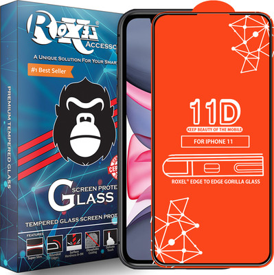 Roxel Edge To Edge Tempered Glass for Iphone 11(Pack of 1)