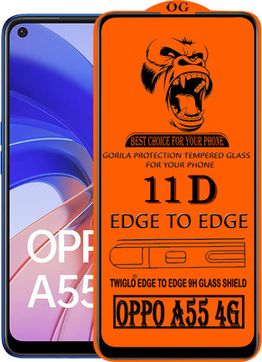 TWIGLO Edge To Edge Tempered Glass for OPPO A55 4G(Pack of 1)