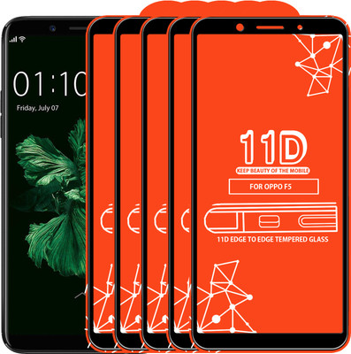Roxel Edge To Edge Tempered Glass for Oppo F5(Pack of 5)