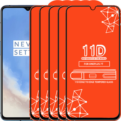 Qyist Edge To Edge Tempered Glass for Oneplus 7T(Pack of 5)