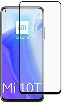 VISHRN Edge To Edge Tempered Glass for Mi 10T, Redmi 10T(Pack of 1)