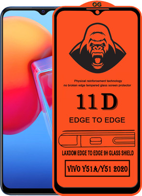 Laxdom Edge To Edge Tempered Glass for VIVO Y51 2020(Pack of 1)