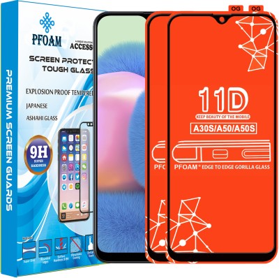 PFOAM Edge To Edge Tempered Glass for SAMSUNG GALAXY A50(Pack of 2)